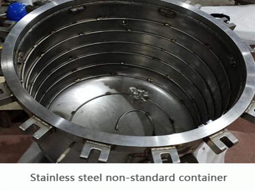 Stainless steel non-standard container.