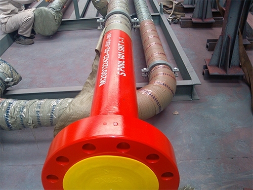 Manifold and pipe section prefabrication